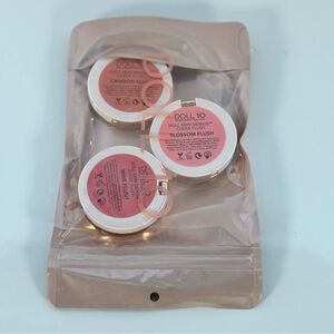 DOLL 10- Doll Skin Genius -You Go Girl Cheek Flush 3pc Set Crimson Blossom Wine